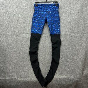 Alo Goddess Ribbed Leggings Women's Size XS Blue Black